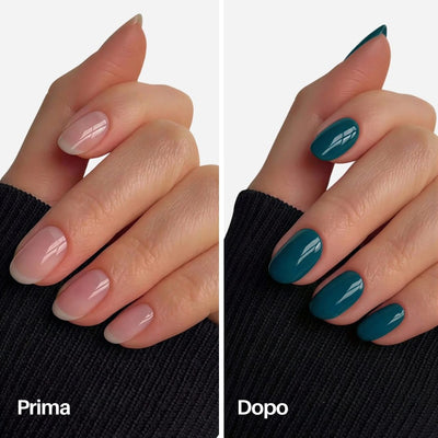Abyss Nail Pen : prima / dopo sulle unghie