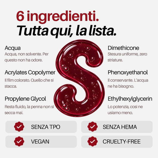 Raspberry Nail Pen : 6 ingredienti, tutta qui la lista