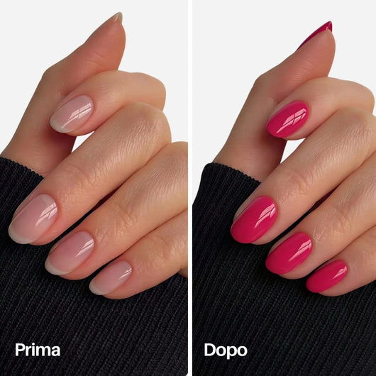 Magenta Nail Pen : prima / dopo sulle unghie