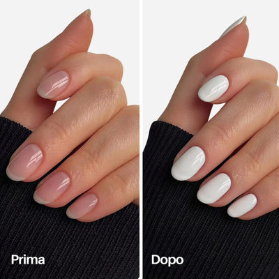 Snow Nail Pen : prima / dopo sulle unghie
