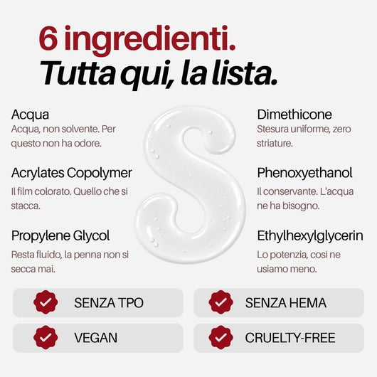 Snow Nail Pen : 6 ingredienti, tutta qui la lista