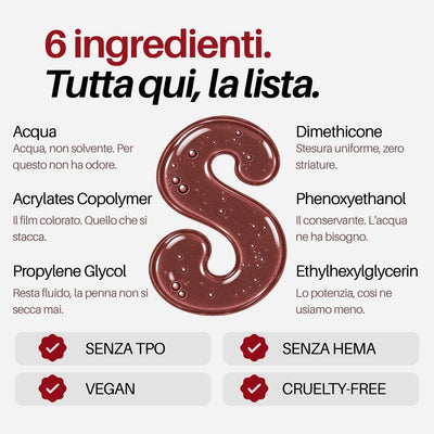 Hazelnut Nail Pen : 6 ingredienti, tutta qui la lista