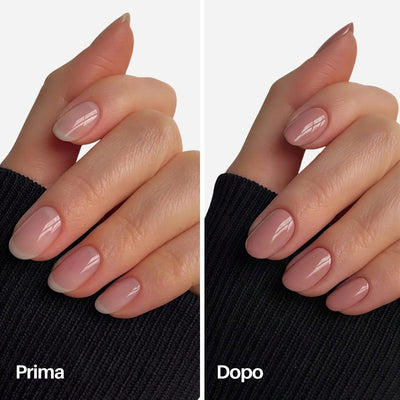 Nude Nail Pen : prima / dopo sulle unghie