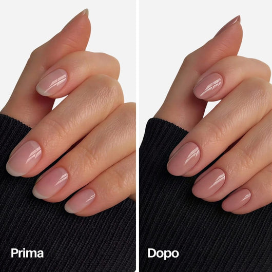 Nude Nail Pen : prima / dopo sulle unghie