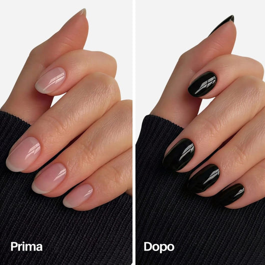 Night Nail Pen : prima / dopo sulle unghie