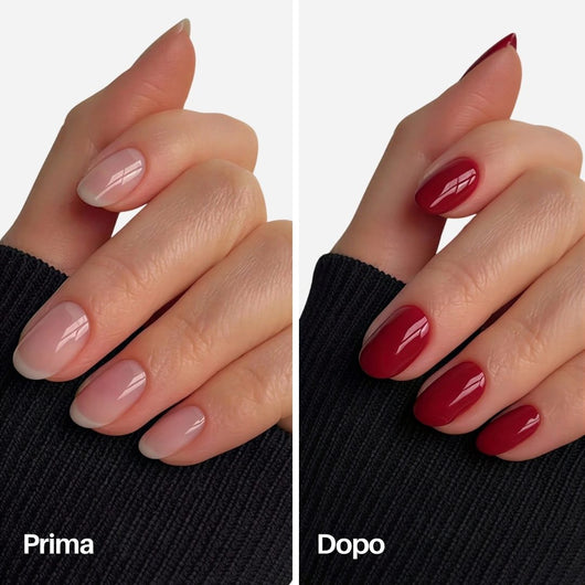 Ruby Nail Pen : prima / dopo sulle unghie