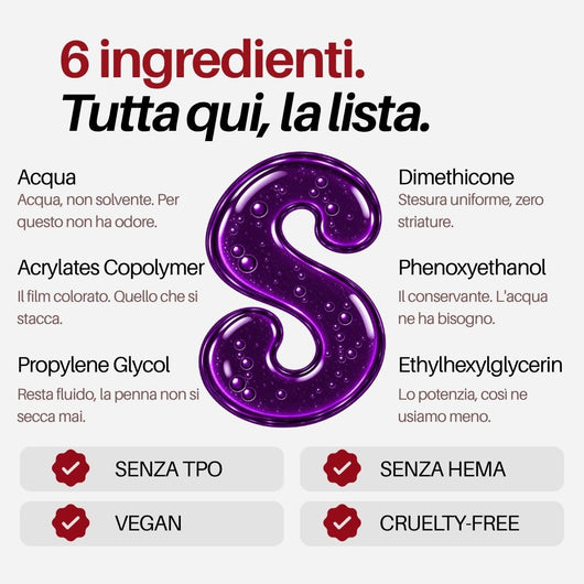 Violet Nail Pen : 6 ingredienti, tutta qui la lista